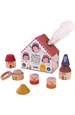 Poza produsului Joc din lemn: Cei trei purcelusi