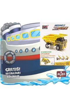 Coperta cărții 'Vaporul. Abțibilduri colorate + jucărie'