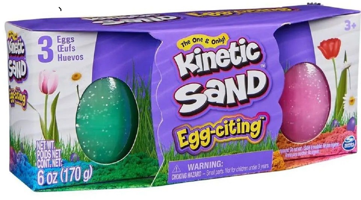 Kinetic Sand. Pachet 3 oua cu surpriza
