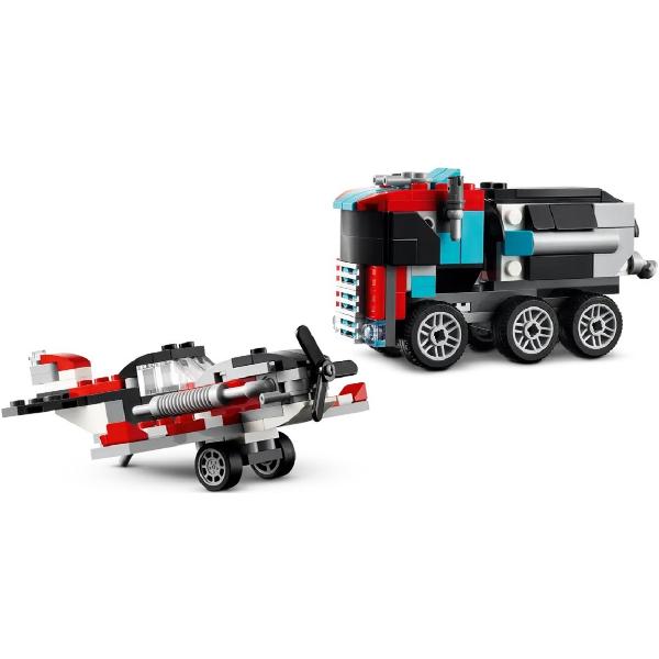 Lego Creator 3 in 1. Camioneta-platforma cu elicopter