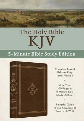 The Holy Bible Kjv: 5-Minute Bible Study Edition [Classic Hickory] - 