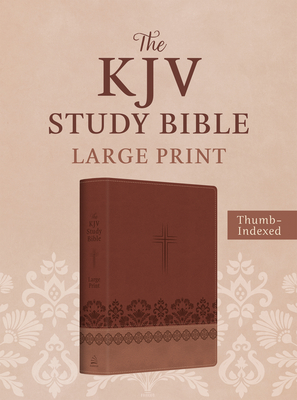The KJV Study Bible, Large Print (Indexed) [Rose & Chestnut Cross] - 