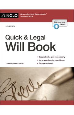 Poza produsului Quick & Legal Will Book - Editors Of Nolo