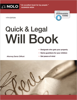 Quick & Legal Will Book - Editors Of Nolo