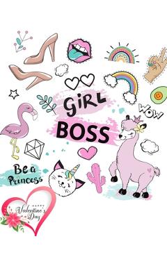 Coperta cărții 'Girl Boss: valentines day books for kids - Activity book for kids that contains easy to advanced level fun Sudoku book'