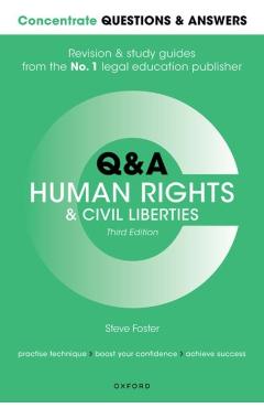 Coperta cărții 'Concentrate Questions and Answers Human Rights and Civil Liberties - Dr Steve (principal Lecturer In Law Foster'