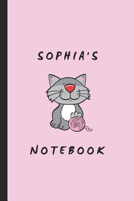 Sophia's Notebook: Personalised Cat Themed Notepad - Writtenin Writtenon