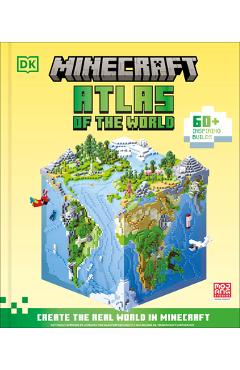 Poza produsului Minecraft Atlas of the World: Create the Real World in Minecraft with 60+ Inspiring Builds - 