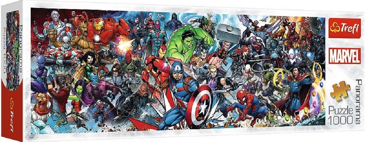 Puzzle 1000 Panorama: Disney Marvel. Universul Avengers