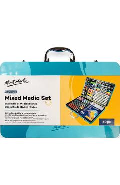 Imaginea produsului 'Set mixt media în cutie de tablă. Mont Marte'