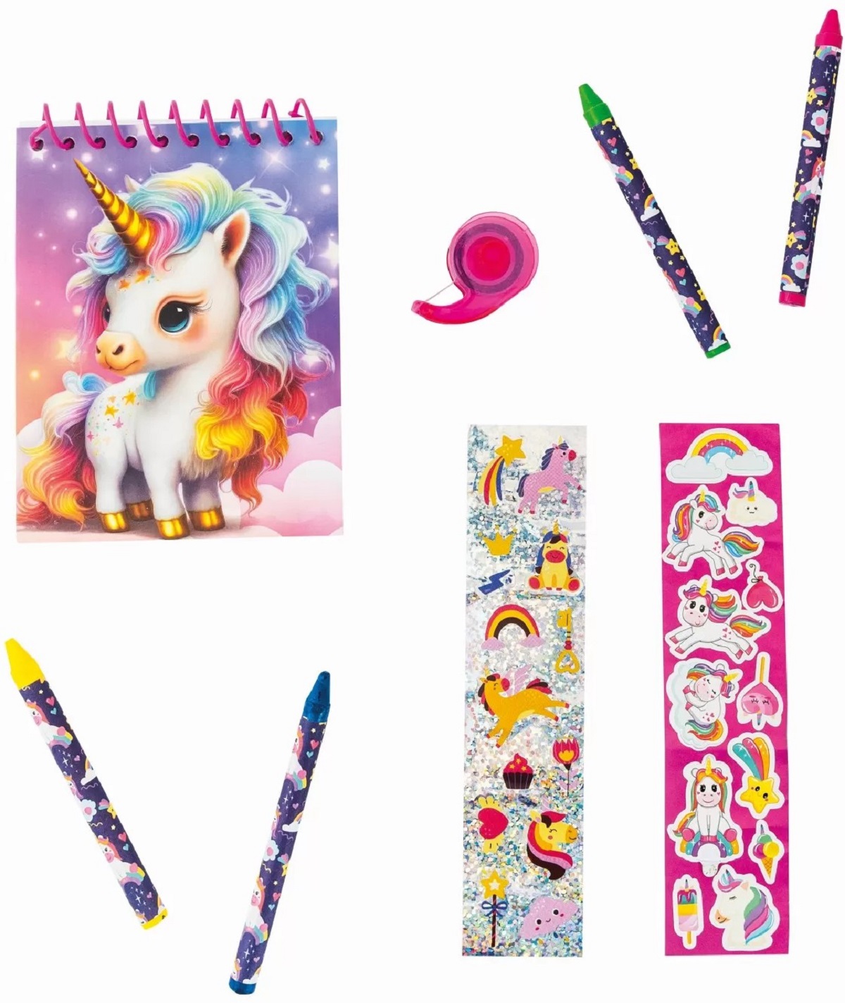 Set de desen Pocket: Color and Stick. Unicorni