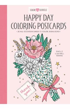 Poza produsului Happy Day Coloring Postcards - Emelie Lidehall Oberg
