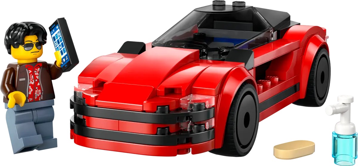 Lego City. Masina sport rosie