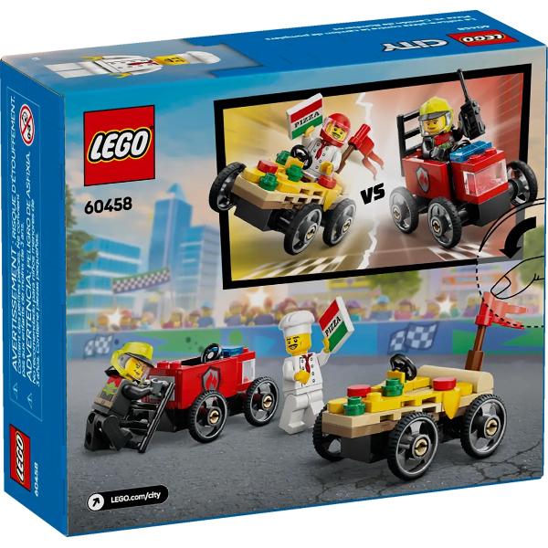 Lego City. Pachet de curse furgoneta de pizza vs Camion de pompieri