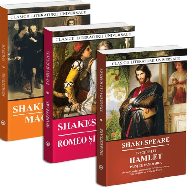 Pachet 3 carti: William Shakespeare. Macbeth + Romeo si Julieta + Tragedia lui Hamlet. Print de Danemarca - William Shakespeare