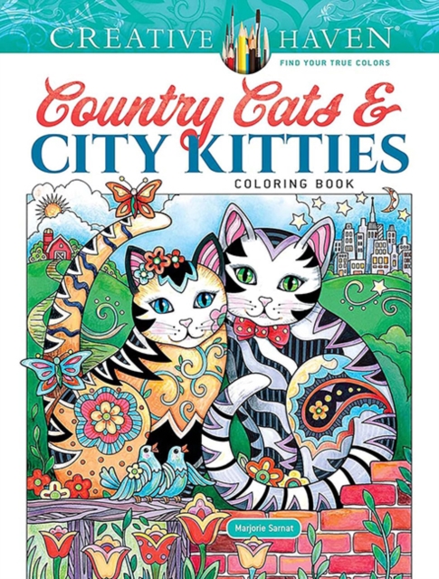 Creative Haven Country Cats & City Kitties Coloring Book - Marjorie Sarnat