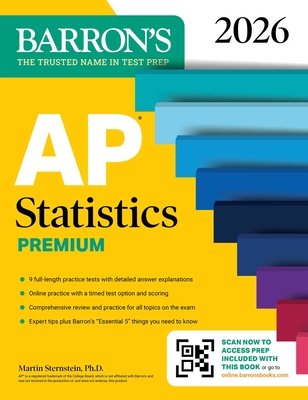 AP Statistics Premium, 2026: Prep Book with 9 Practice Tests + Comprehensive Review + Online Practice -