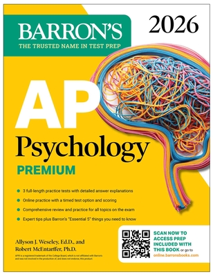 AP Psychology Premium, 2026: Prep Book with 3 Practice Tests + Comprehensive Review + Online Practice -