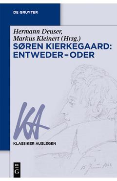 Coperta cărții 'Søren Kierkegaard: Entweder - Oder - Hermann Deuser'