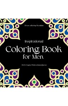 Coperta cărții 'Inspirational Coloring Book for Men: With original motivational quotes - Camptys Inspirations'