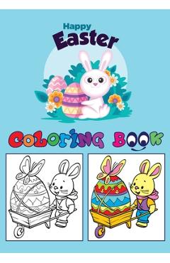 Coperta cărții 'Happy Easter Coloring Book -'