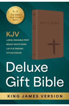Poza produsului KJV Holy Bible: Deluxe Gift Bible - Brown Cross: King James Version Bible - 