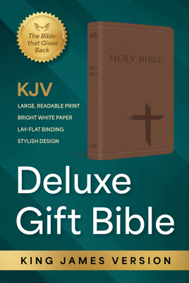 KJV Holy Bible: Deluxe Gift Bible - Brown Cross: King James Version Bible -