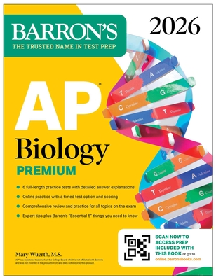 AP Biology Premium, 2026: Prep Book with 6 Practice Tests + Comprehensive Review + Online Practice -