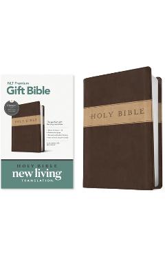 Coperta cărții 'Premium Gift Bible Nlt, Filament Enabled, Tutone (Leatherlike, Dark Brown/Tan, Red Letter) -'
