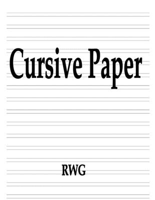 Cursive Paper: 200 Pages 8.5