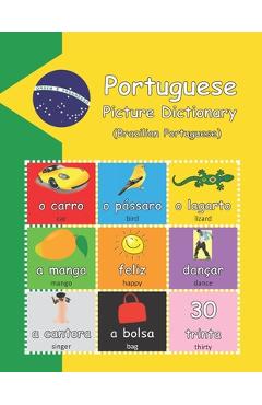Coperta cărții 'Portuguese Picture Dictionary: Brazilian Portuguese (with audio) - David Young'