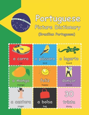 Coperta cărții 'Portuguese Picture Dictionary: Brazilian Portuguese (with audio) - David Young'