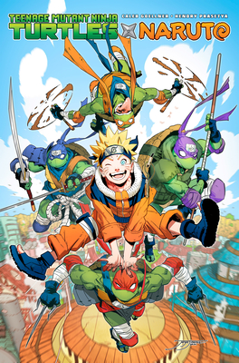 Coperta cărții 'Teenage Mutant Ninja Turtles X Naruto - Caleb Goellner'