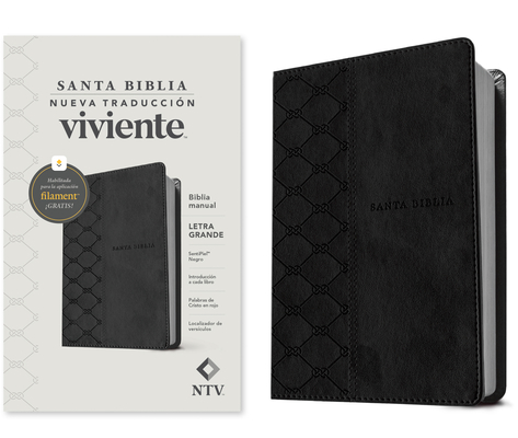 Coperta cărții 'Biblia Manual Ntv, Letra Grande Con Filament (Sentipiel, Negro, Letra Roja) -'