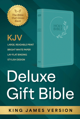 KJV Holy Bible: Deluxe Gift Bible - Turquoise Circle Leaf: King James Version Bible -