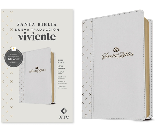 Coperta cărții 'Biblia Manual Ntv, Letra Grande Con Filament (Sentipiel, Blanco, Letra Roja) -'