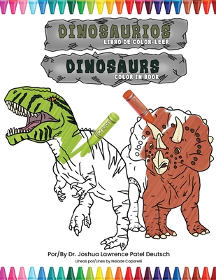Dinosaurios libro de color-leer: Dinosaurs color in book - Joshua Lawrence Patel Deutsch