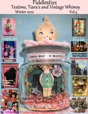 Coperta cărții 'Piddlestixs: Teatime, Tiara's and Vintage Whimsy, Vol.5 - Lisa Kettell'
