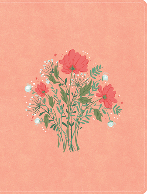 CSB Illustrator's Notetaking Bible, Large Print Edition, Peach Bouquet Leathertouch -