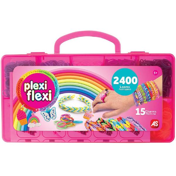 Joc creativ: Trusa cu 2400 elastice din cauciuc. Roz