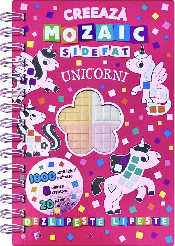 Creeaza mozaic sidefat. Unicorni