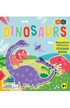 Coperta cărții 'Silicone Sticker Book - Dinosaurs -'
