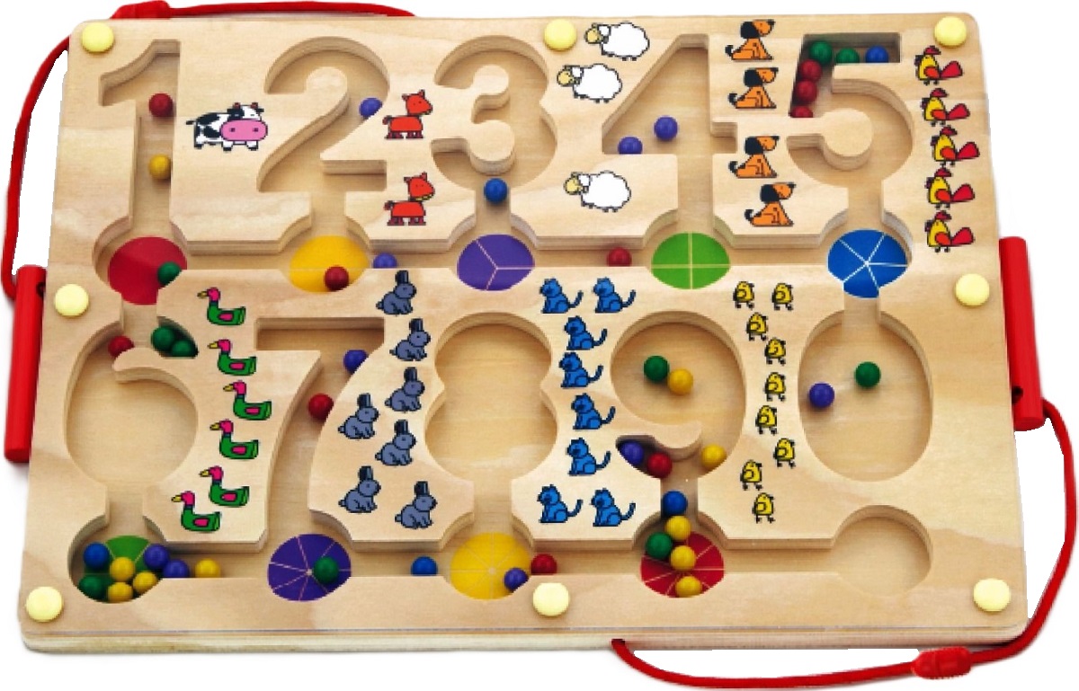 Puzzle. Labirint magnetic cu bile
