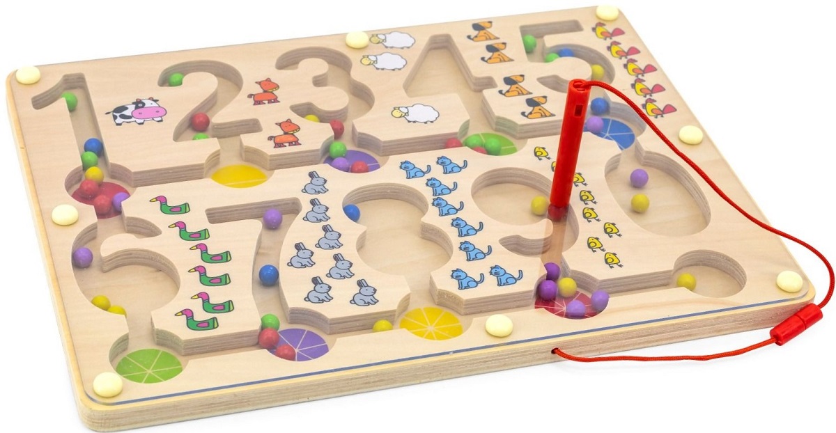 Puzzle. Labirint magnetic cu bile