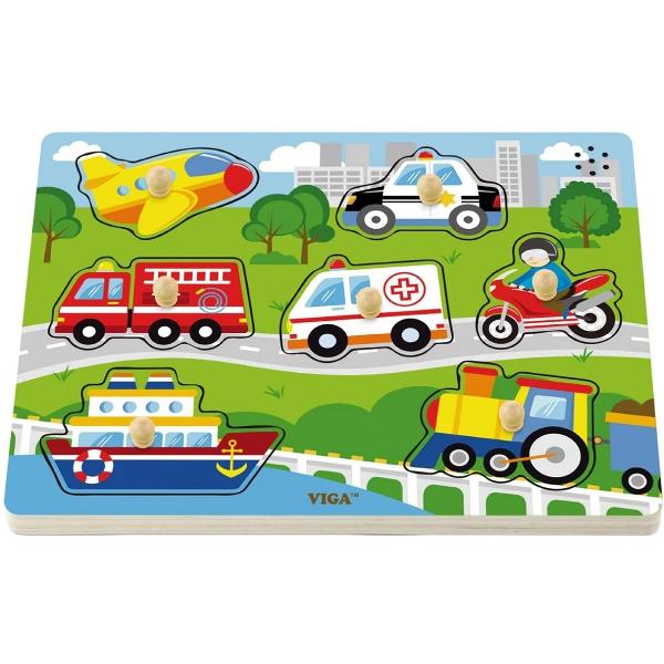 Puzzle cu sunete: Mijloace de transport
