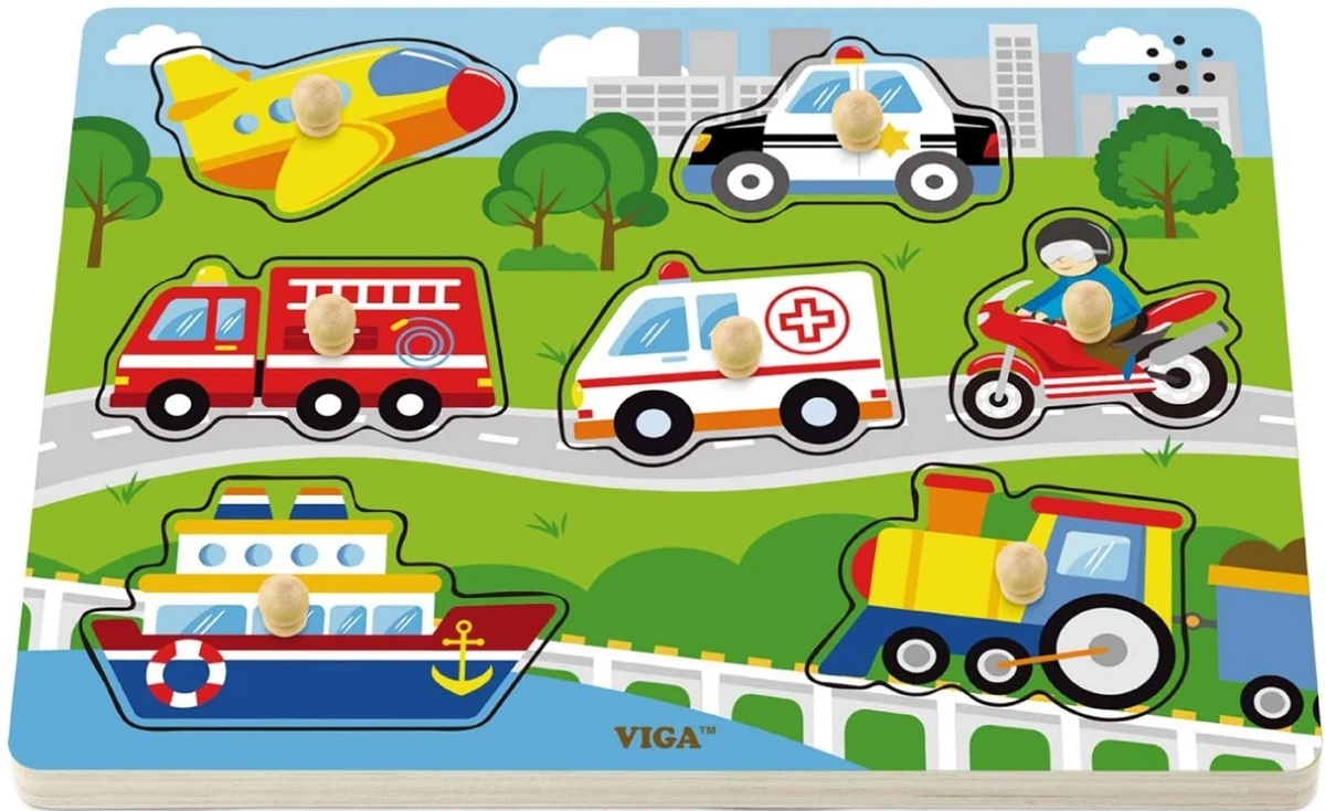 Puzzle cu sunete: Mijloace de transport