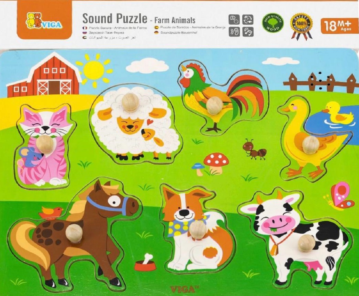 Puzzle cu sunete: Animale