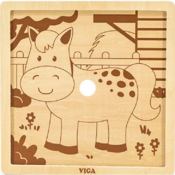 Puzzle din lemn: Calut