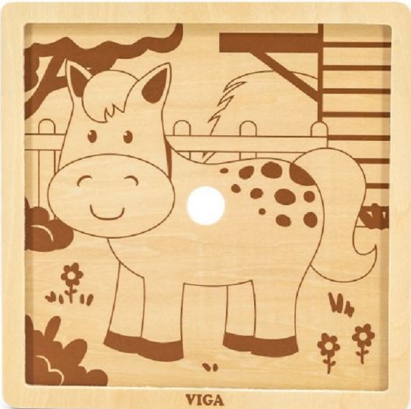 Puzzle din lemn: Calut