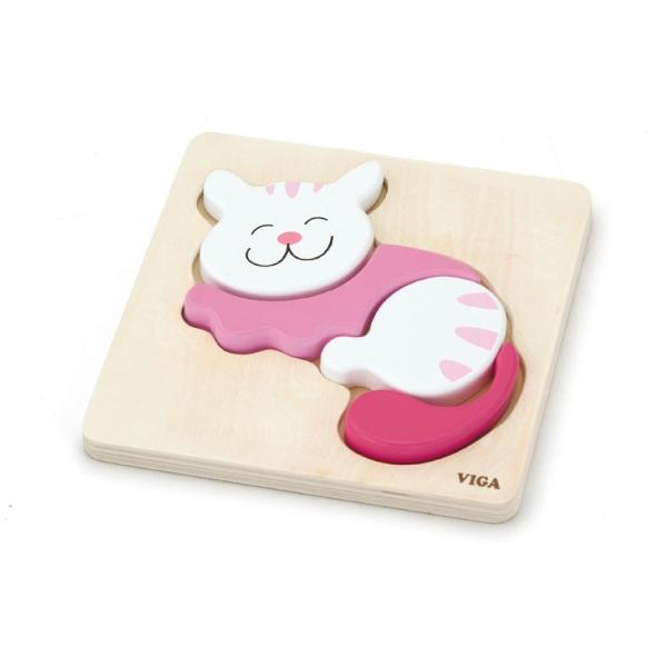 Puzzle din lemn: Pisica